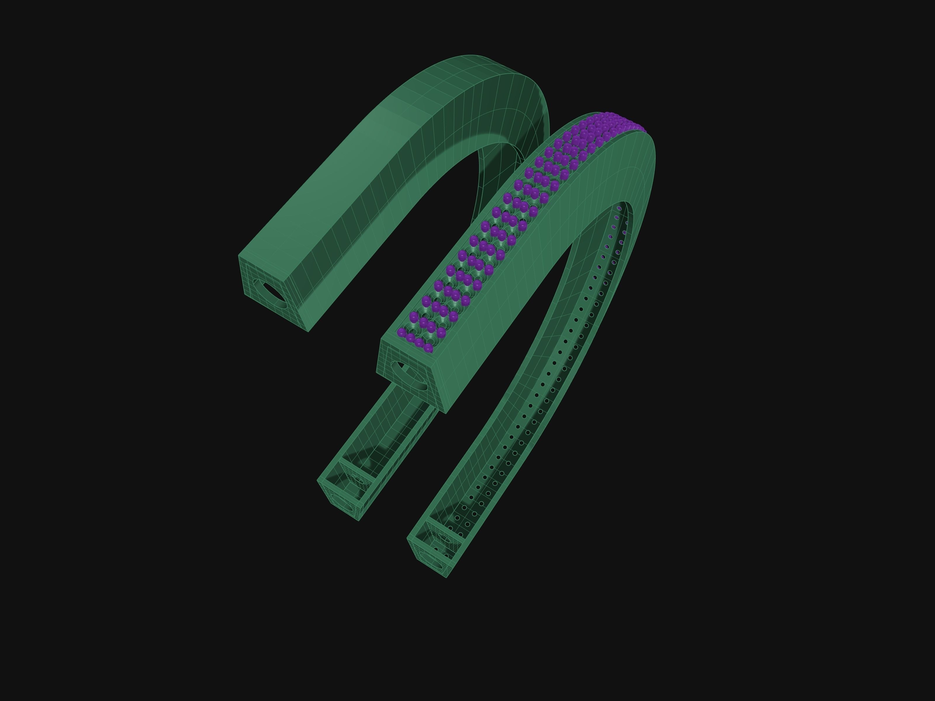 Bracelet Tiffany Lock Two Versions 3D print model_7