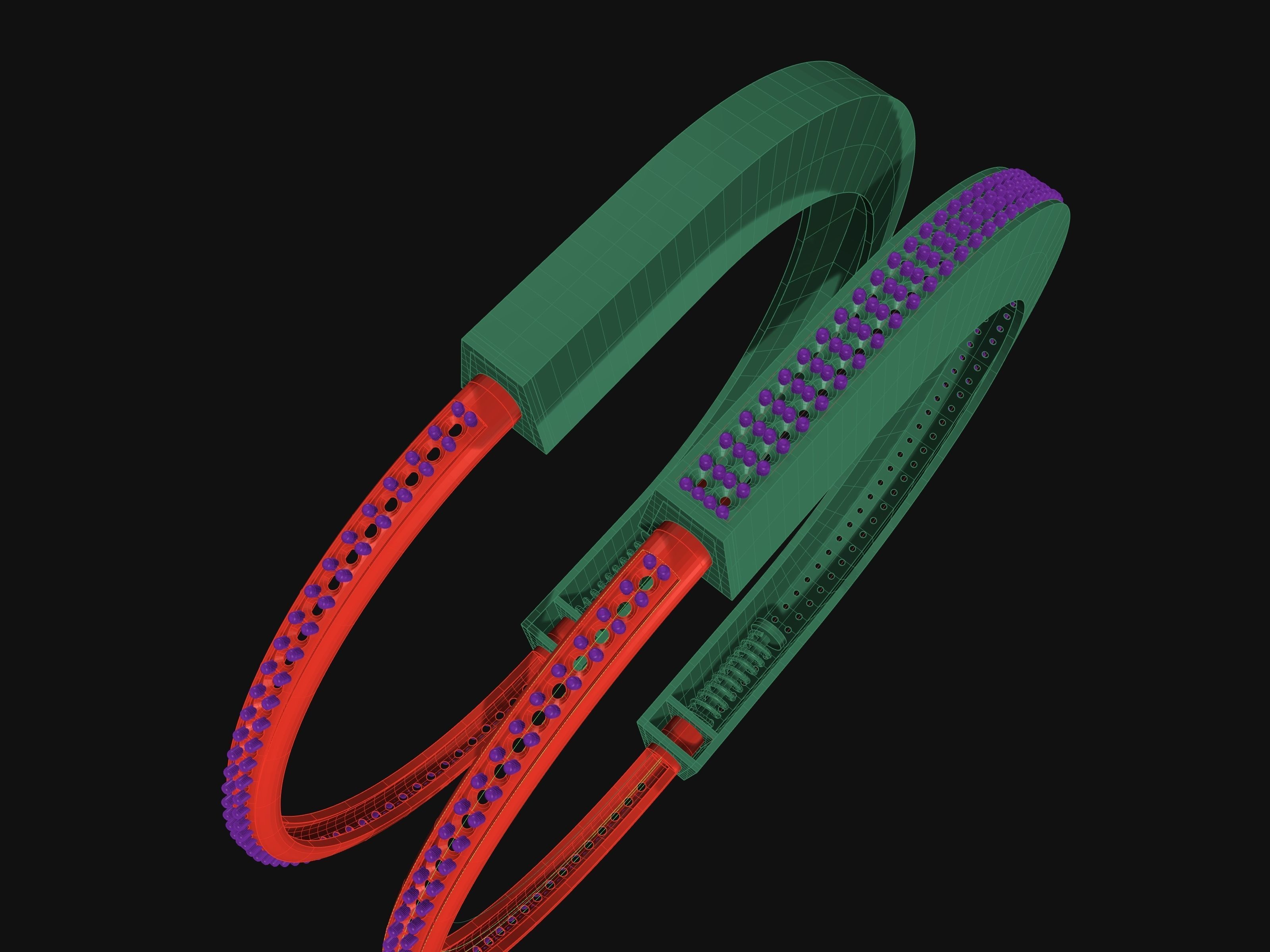 Bracelet Tiffany Lock Two Versions 3D print model_4