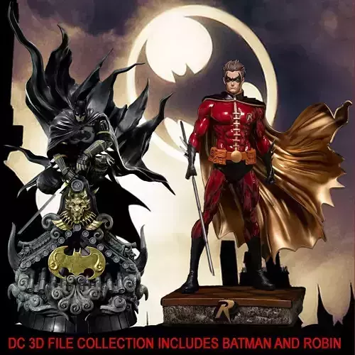 DC 3D File Batman And Robin 3D print model