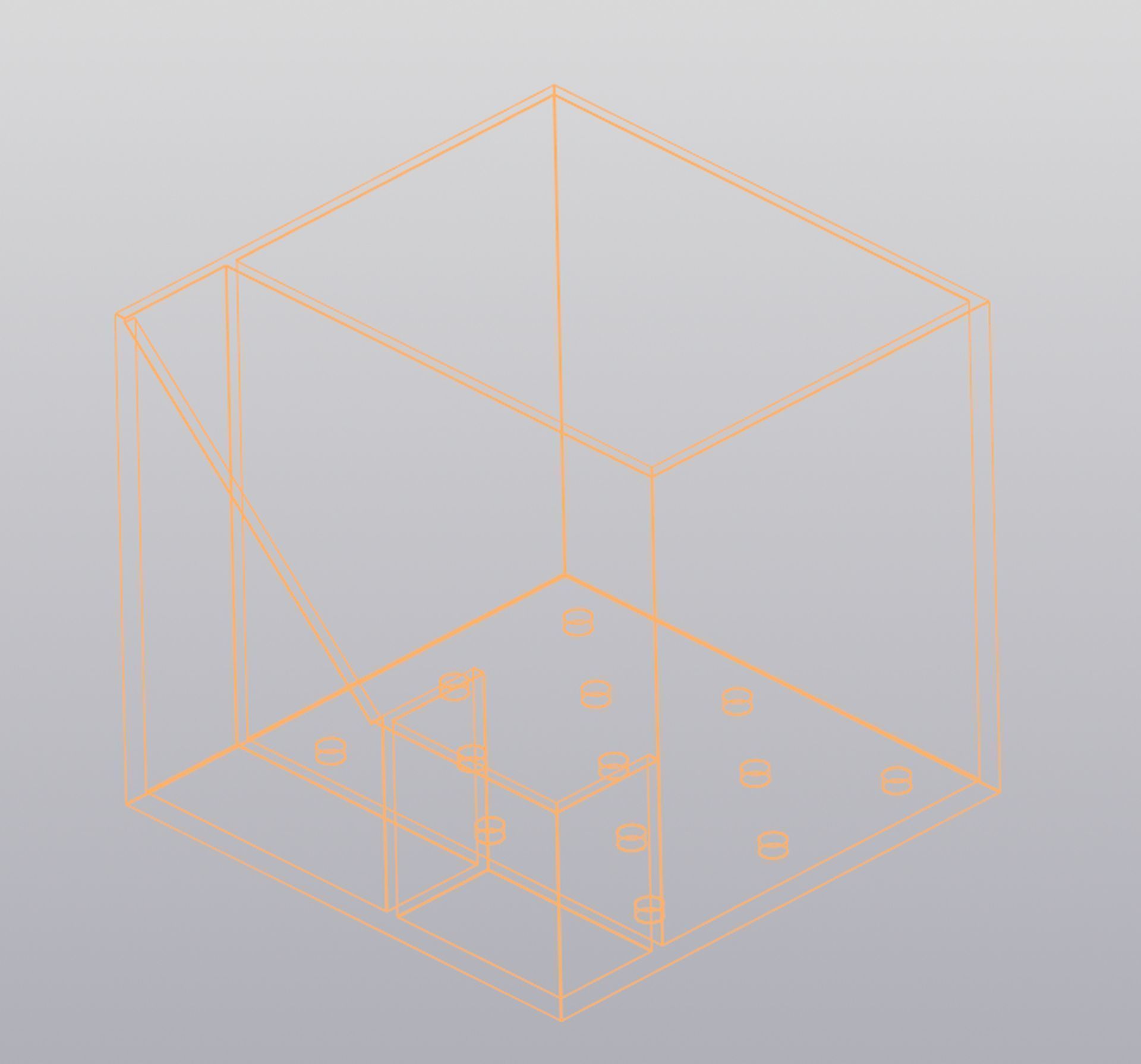 Planter Penholder Box 3D print model_8