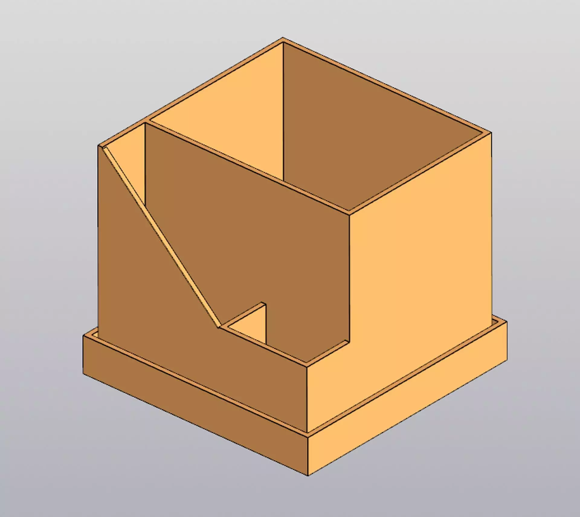 Planter Penholder Box 3D print model_0