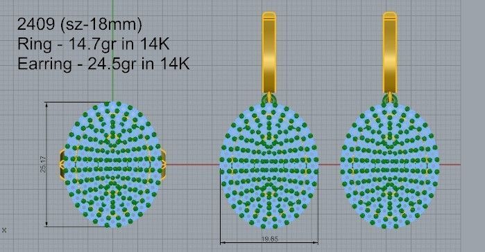 Emerald cut halo illusion seting twisted collection 2409 3D print model_4