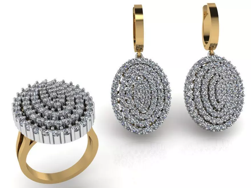 Emerald cut halo illusion seting twisted collection 2409 3D print model_0