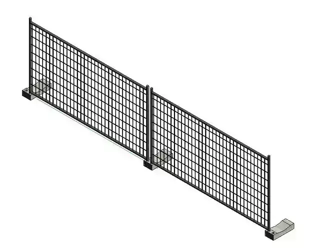 Parametric Boundary Fence Low-poly 3D model-17 Low-poly 3D model