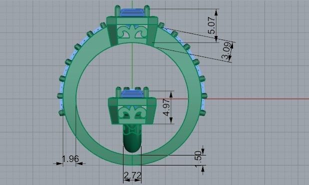 Round diamond collection 2411 3D print model 3D model 3D printable ...