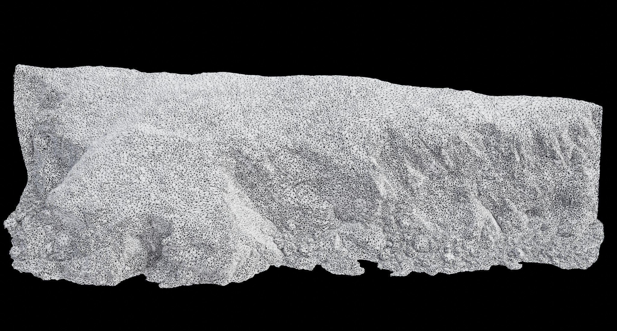 Large Coast Line Cliff PBR Scan 01 Low-poly 3D model_9
