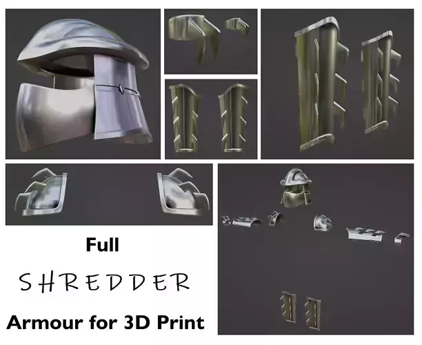 Full Shredder Armour For 3D Print