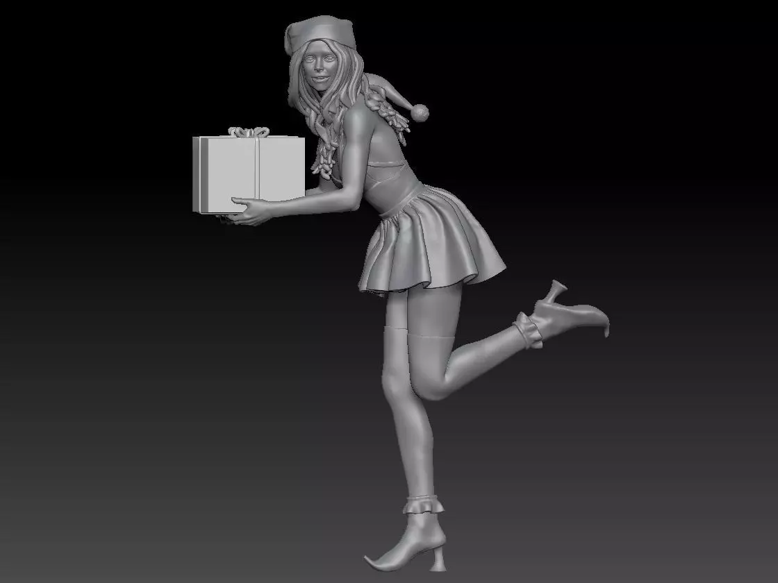 SANTA CLAUS GIRL 2 3D print model_0