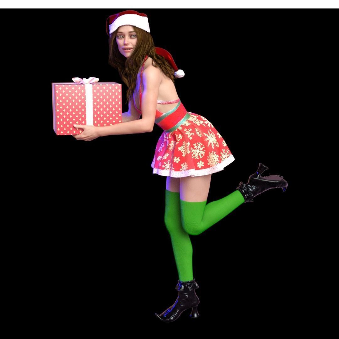 SANTA CLAUS GIRL 2 3D print model_6