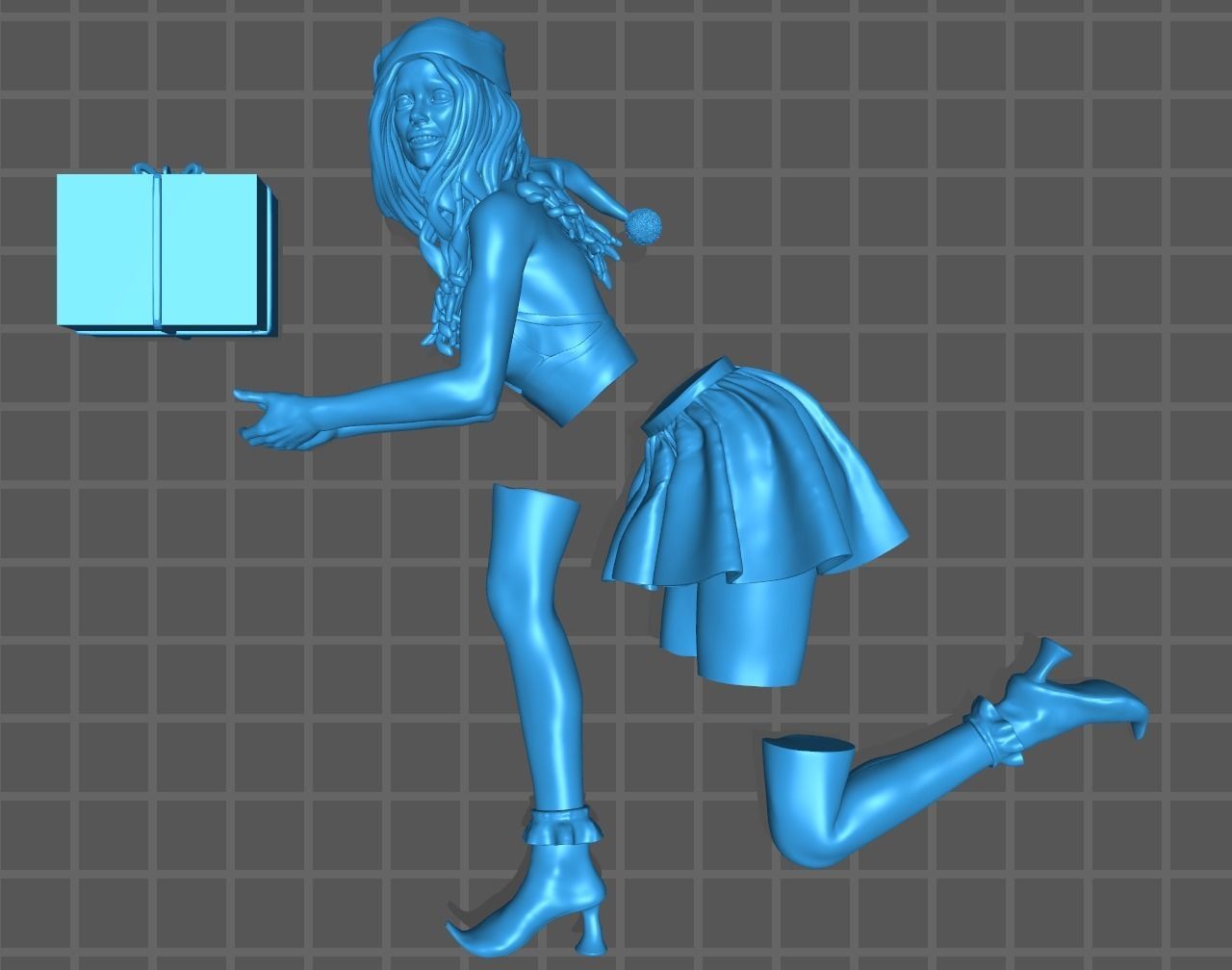 SANTA CLAUS GIRL 2 3D print model_5