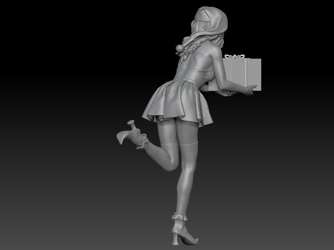 SANTA CLAUS GIRL 2 3D print model_2