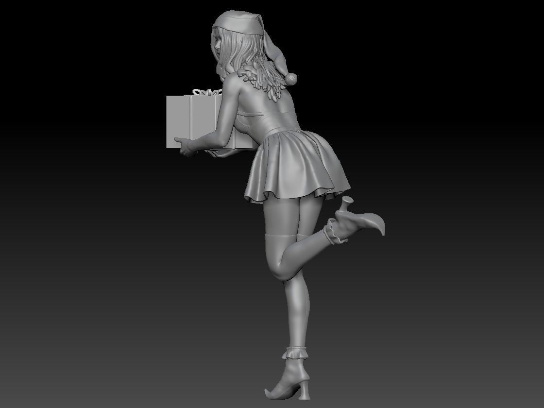 SANTA CLAUS GIRL 2 3D print model_1