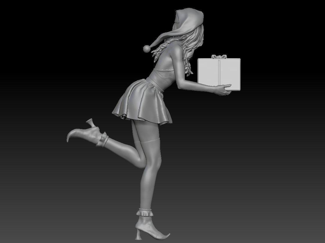 SANTA CLAUS GIRL 2 3D print model_3