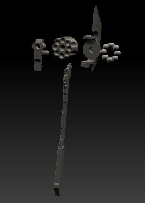 Rovolver Gunax from Gundam Iron-Blooded Orphans - MSV  3D print model_5