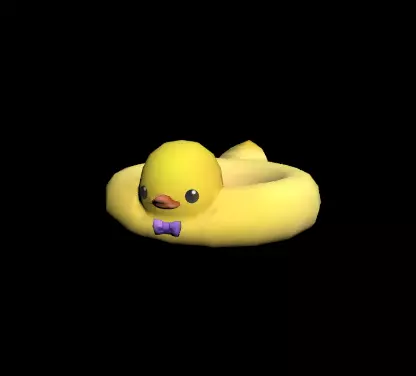 Duck Tube Low-poly 3D model_0