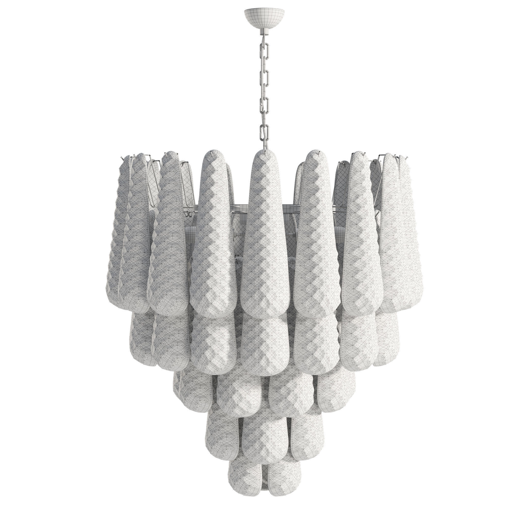 Murano Glass Chandelier 3D model_3