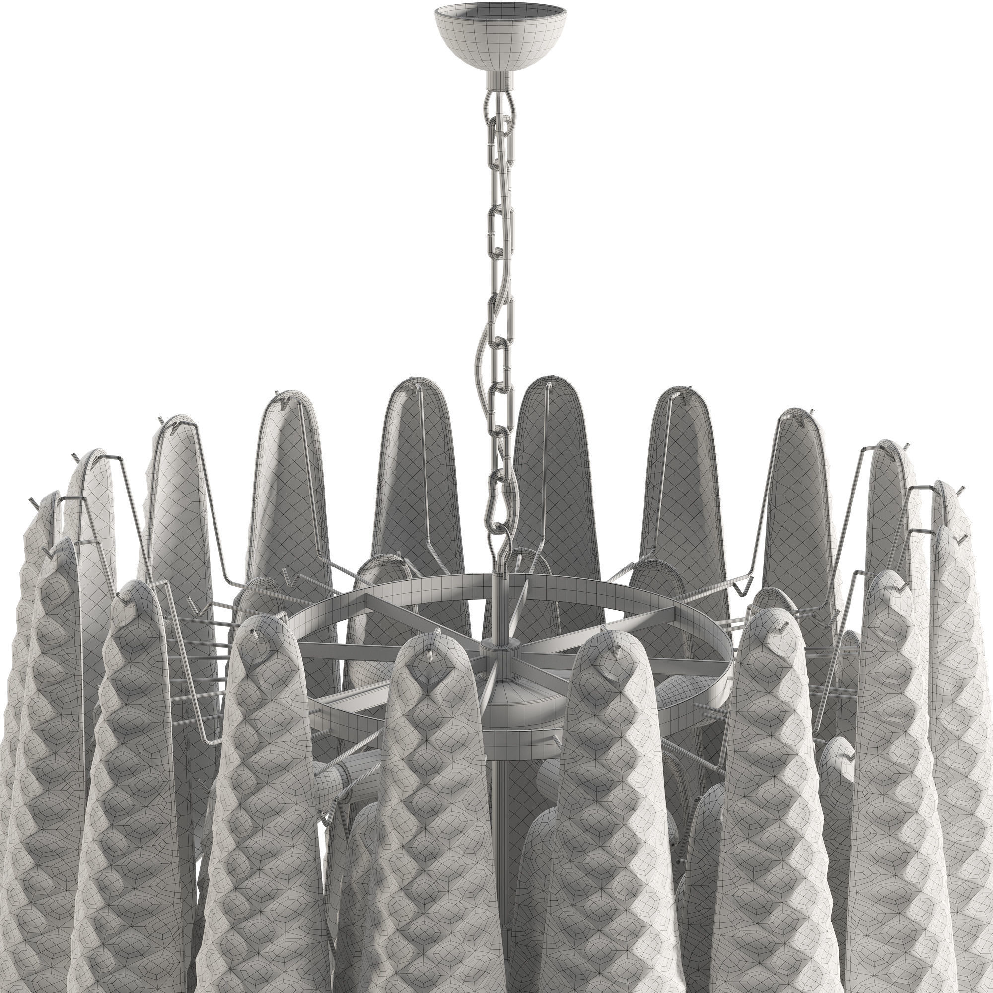 Murano Glass Chandelier 3D model_5