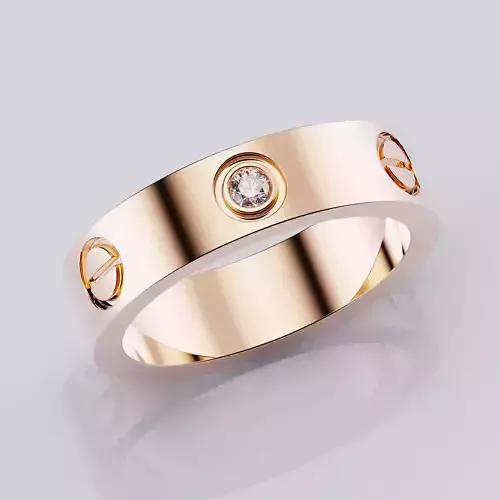 Wedding rings Love Collection version2 All Sizes 1 stone