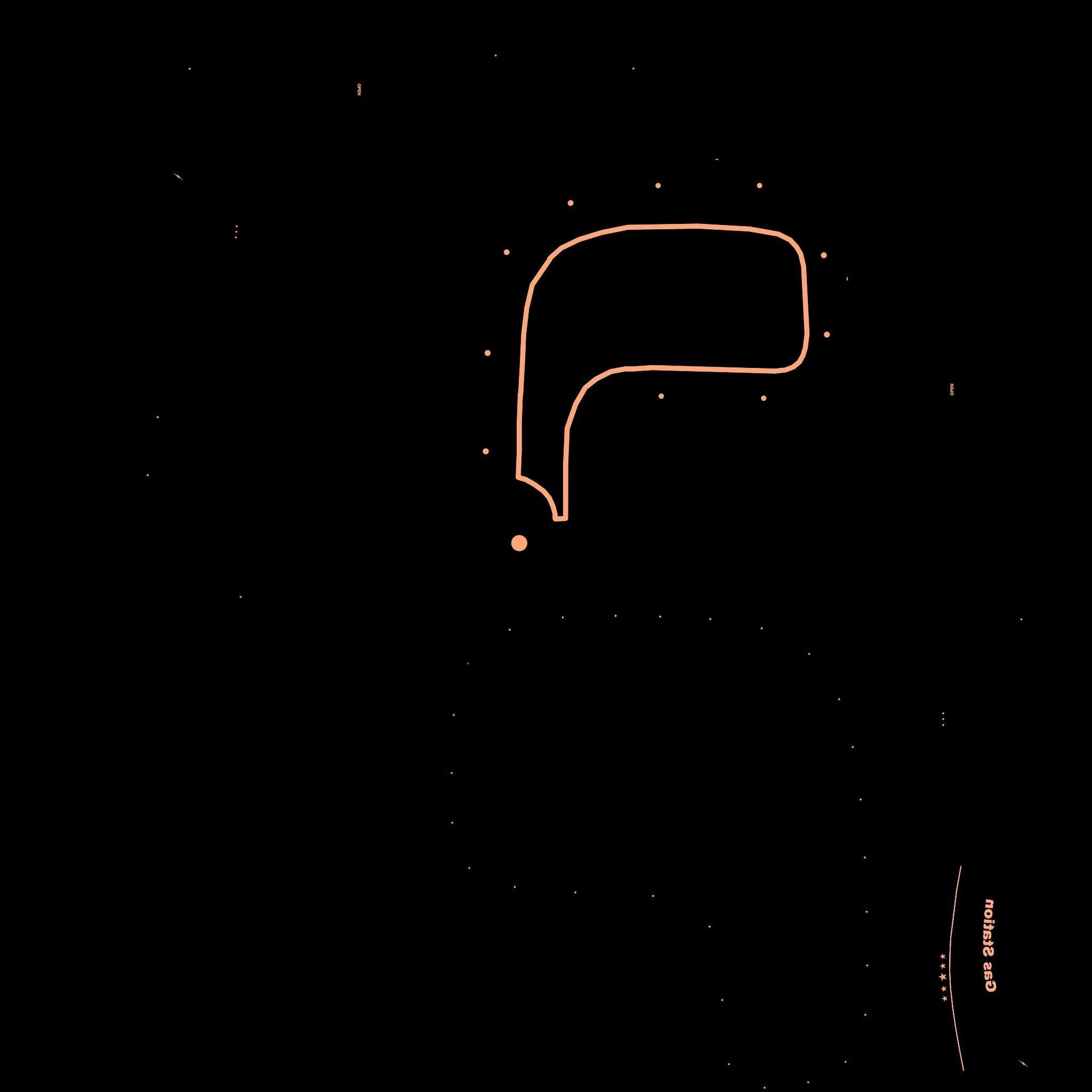 SciFi Gas Station A04 Orange - Sci Fi Exterior Design Low-poly 3D model_23