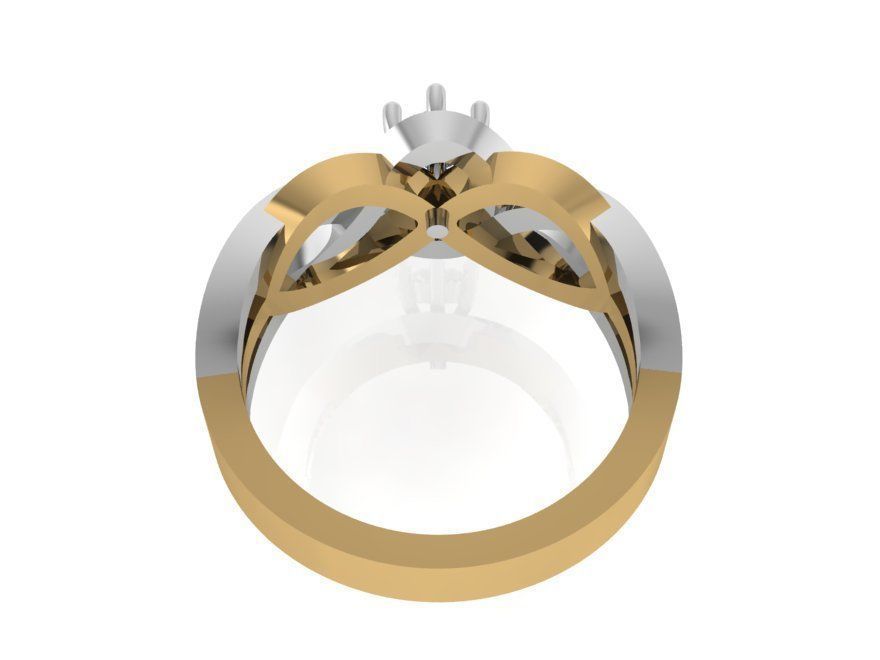 Marquise stone celtic ornanent ring 2417 3D print model  3D print model_3