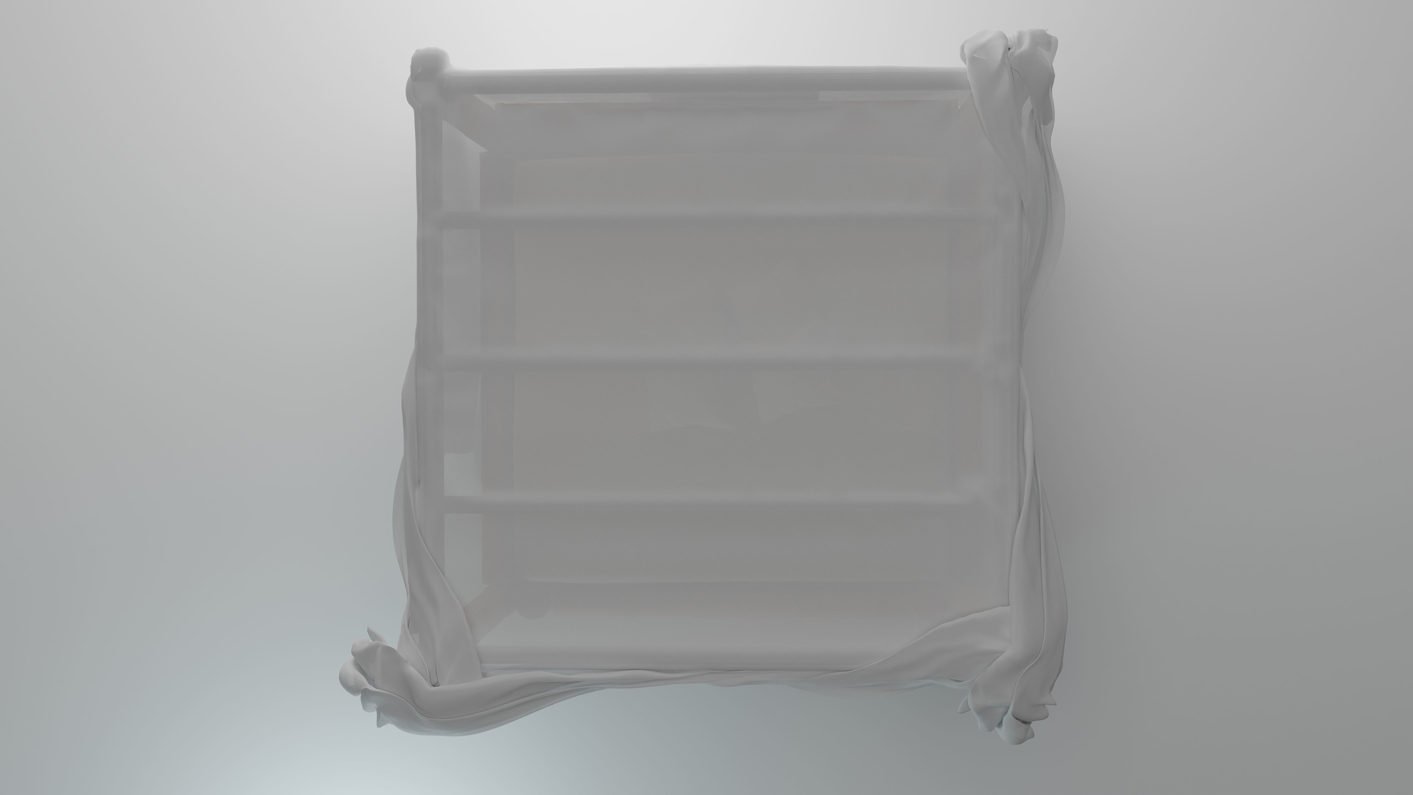 Bamboo bed Free 3D model_5