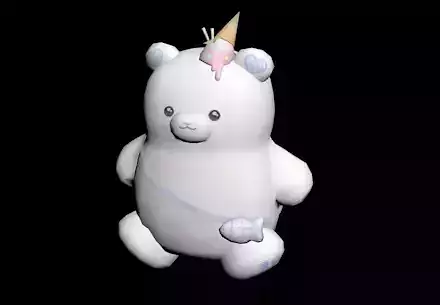 Wihte Polar Bear Doll