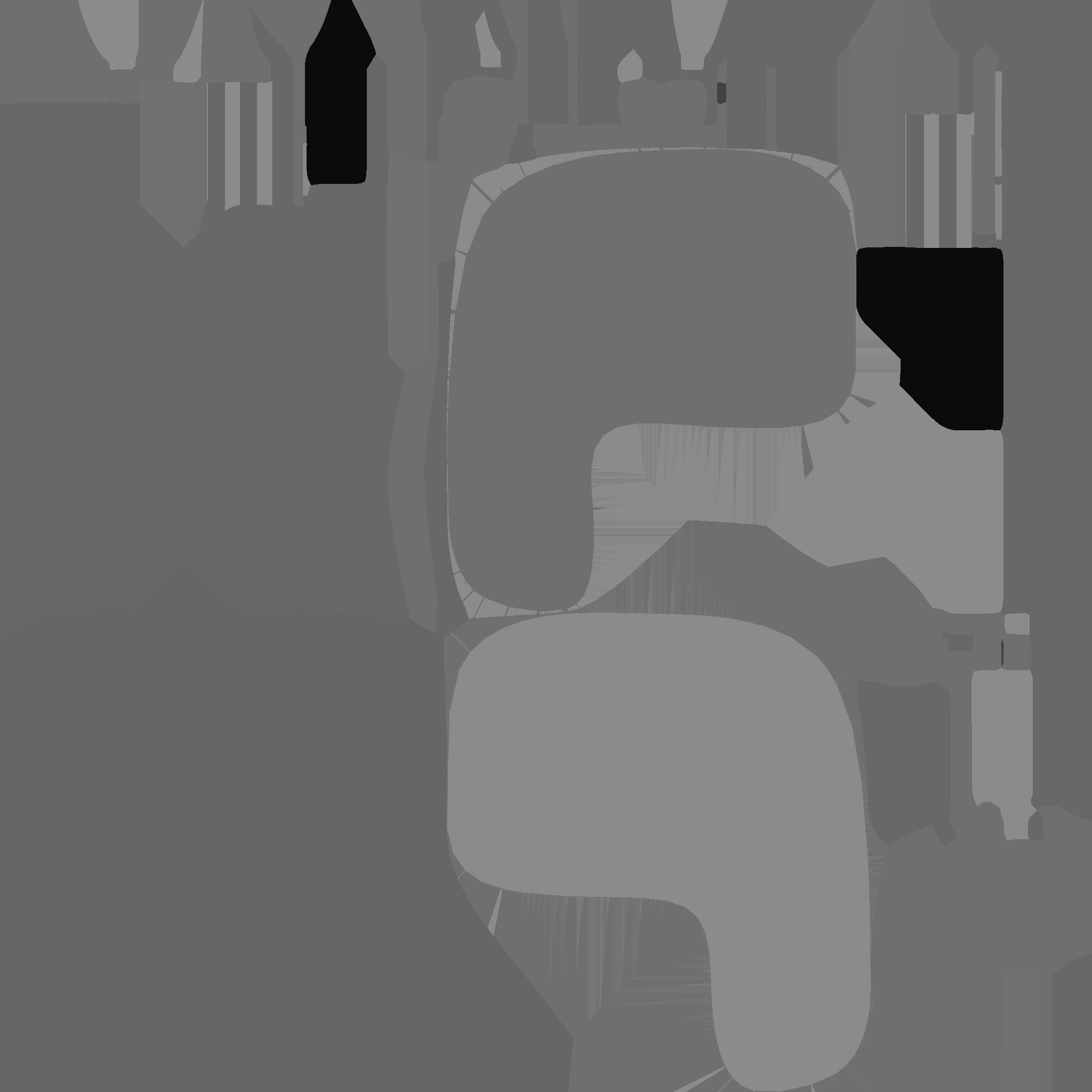 SciFi Gas Station A08 Metallic - Sci Fi Exterior Design Low-poly 3D model_28