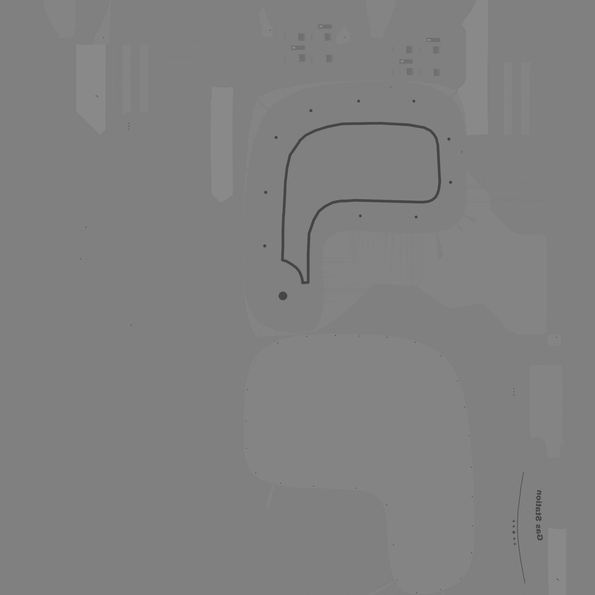 SciFi Gas Station A08 Metallic - Sci Fi Exterior Design Low-poly 3D model_25