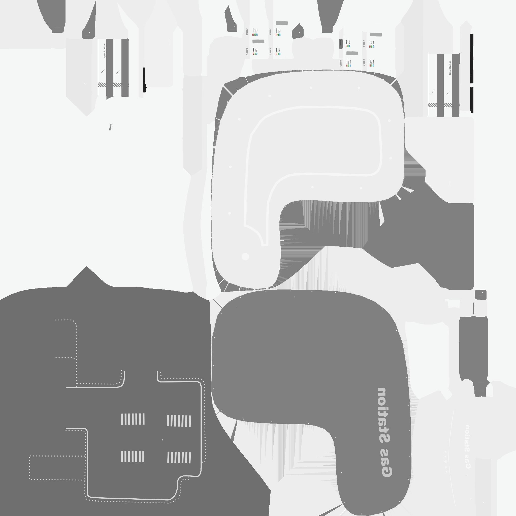 SciFi Gas Station A08 Metallic - Sci Fi Exterior Design Low-poly 3D model_23