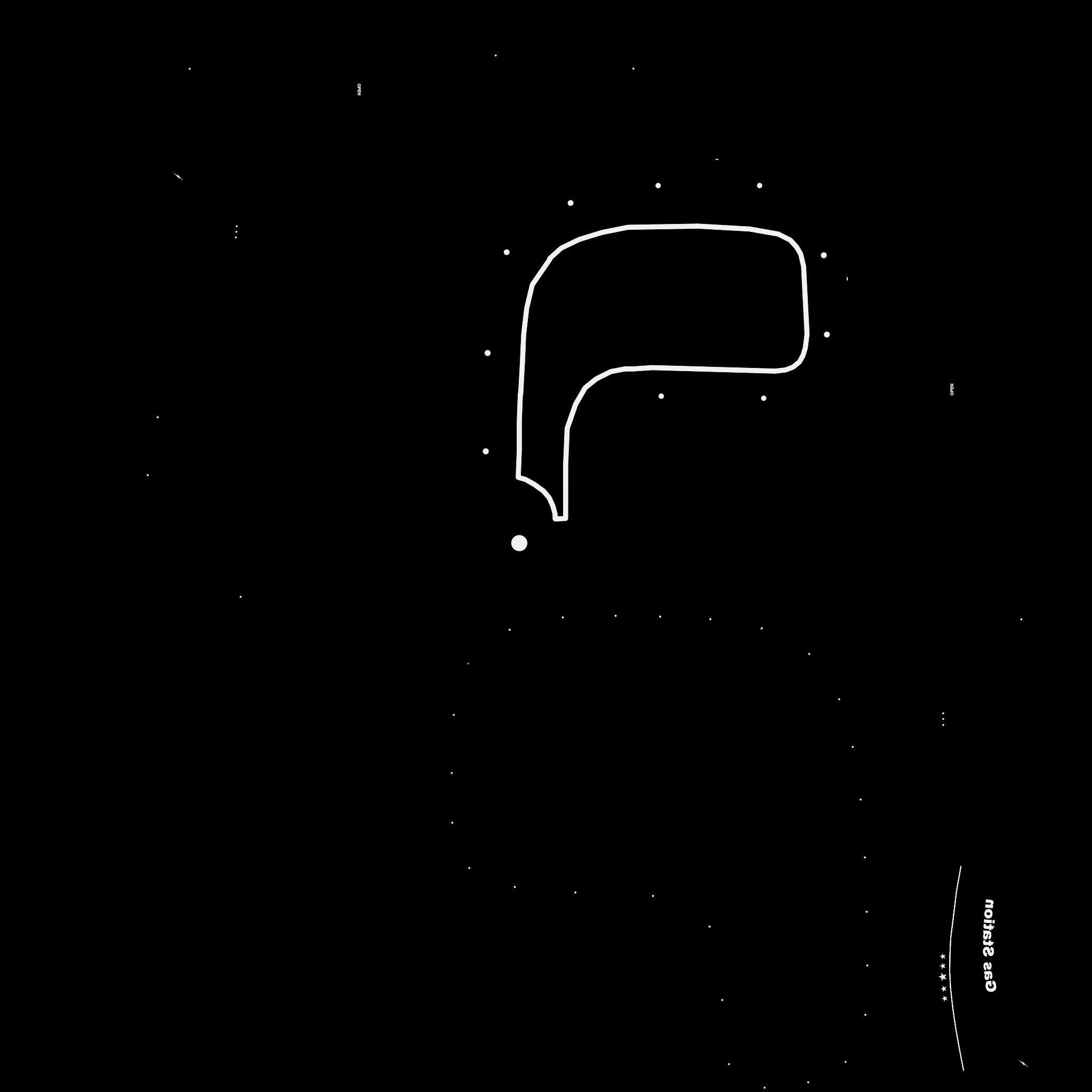 SciFi Gas Station A09 Dark Metal - Sci Fi Exterior Design Low-poly 3D model_24