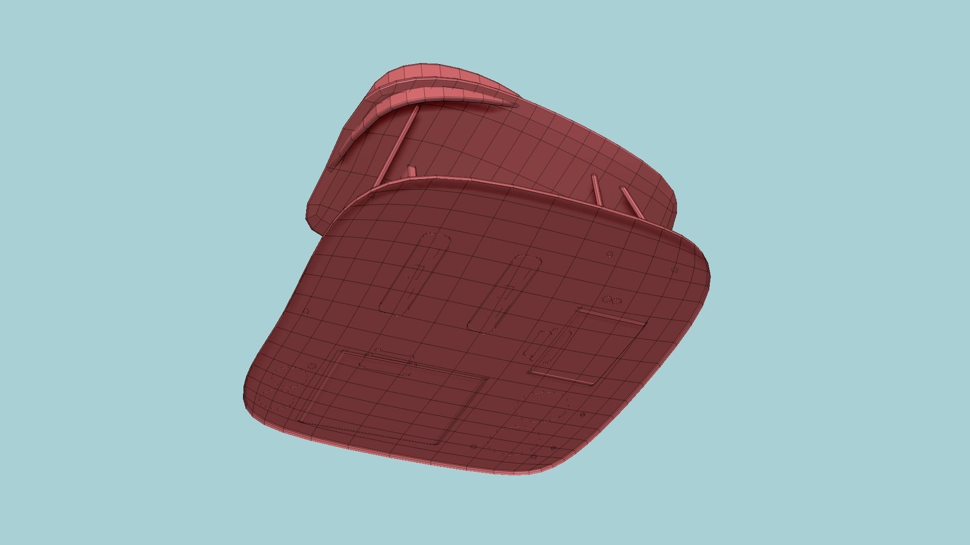 SciFi Gas Station A09 Dark Metal - Sci Fi Exterior Design Low-poly 3D model_21