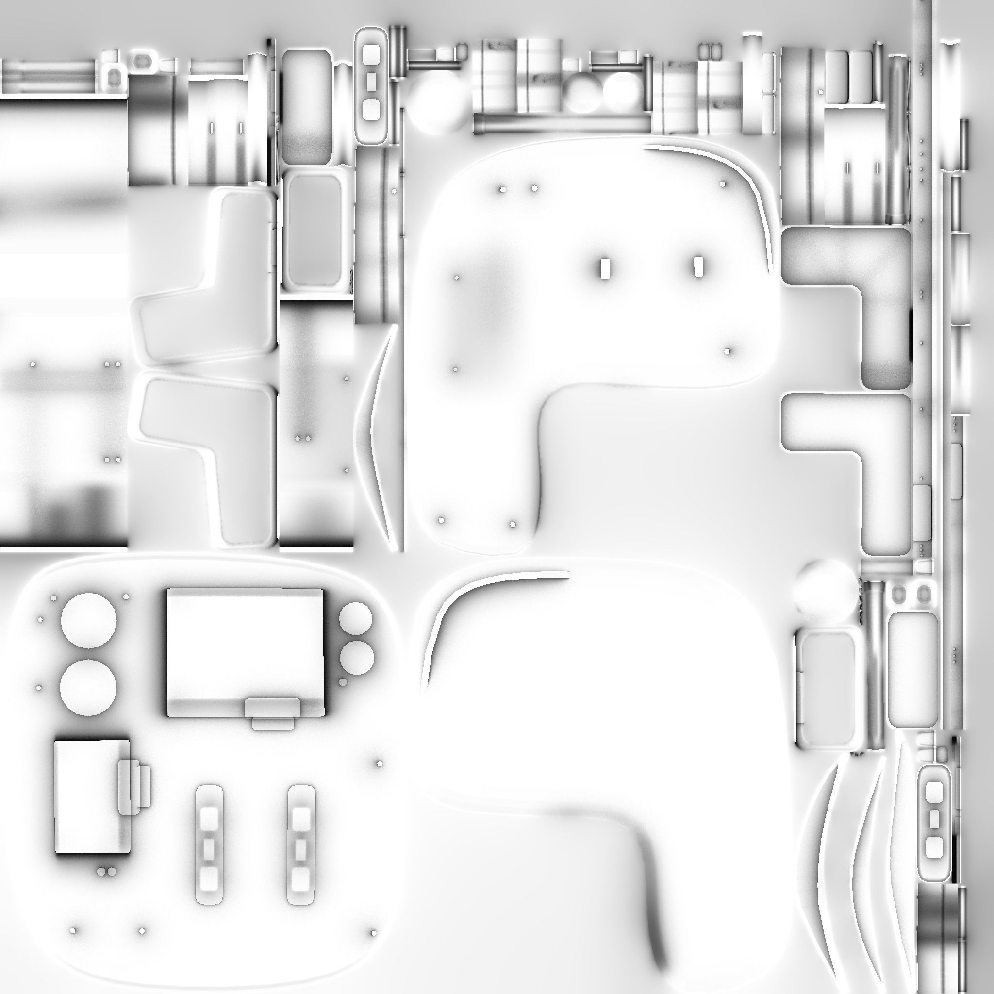 SciFi Gas Station A09 Dark Metal - Sci Fi Exterior Design Low-poly 3D model_22