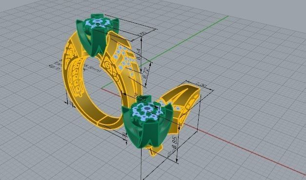 Bright diamond set 2419 3D print model 3D print model_12