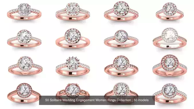 50 Solitaire Wedding Engagement Women Rings Collection 
