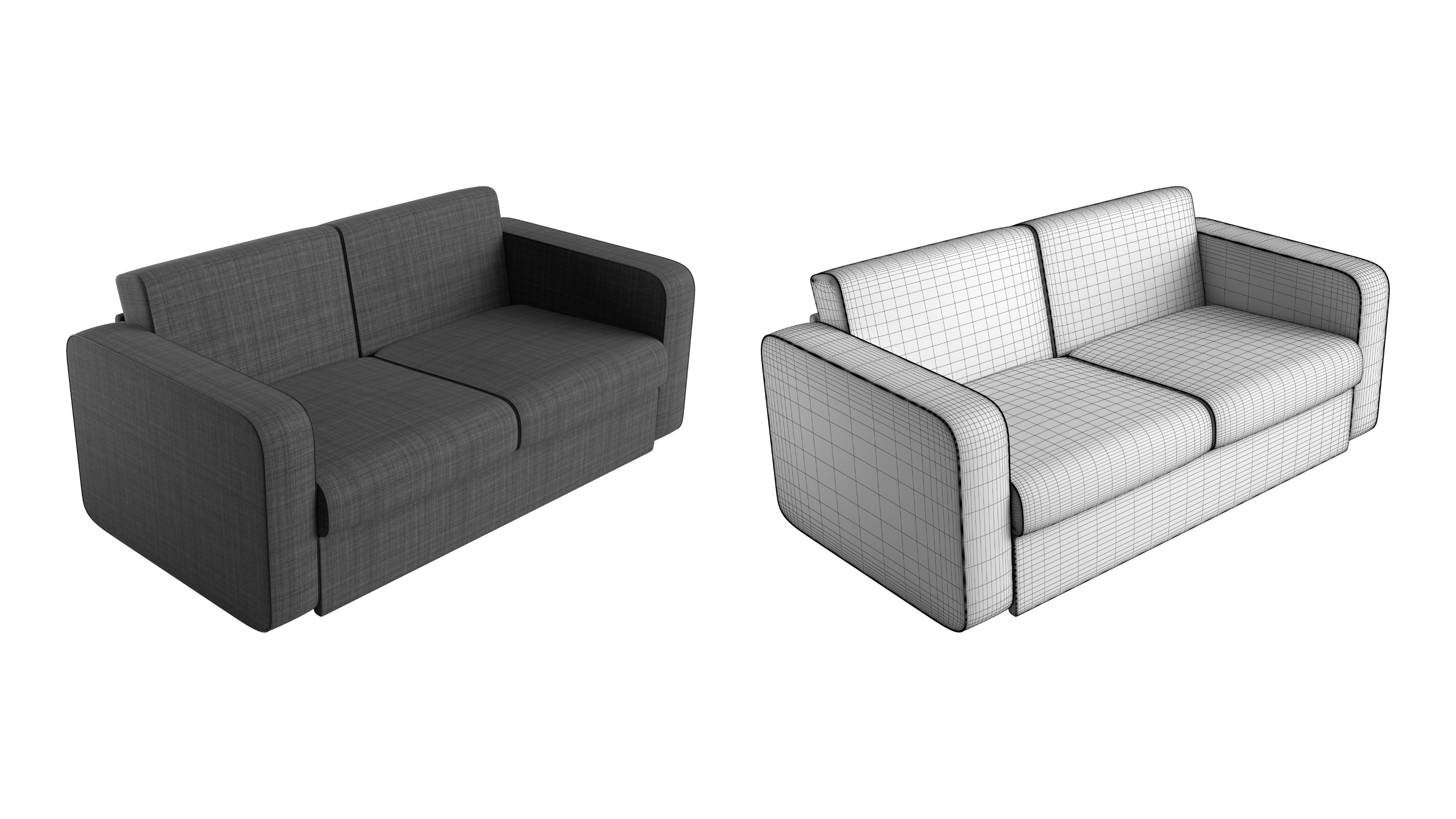 Sofa 3D model bed 3D model_3