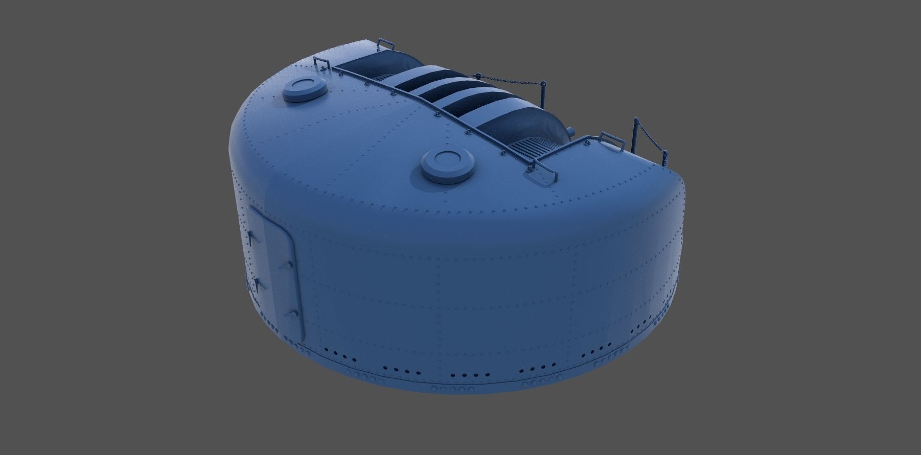 Type 96 turret 1941 - Personal license - 1-100 scale 3D print model_1