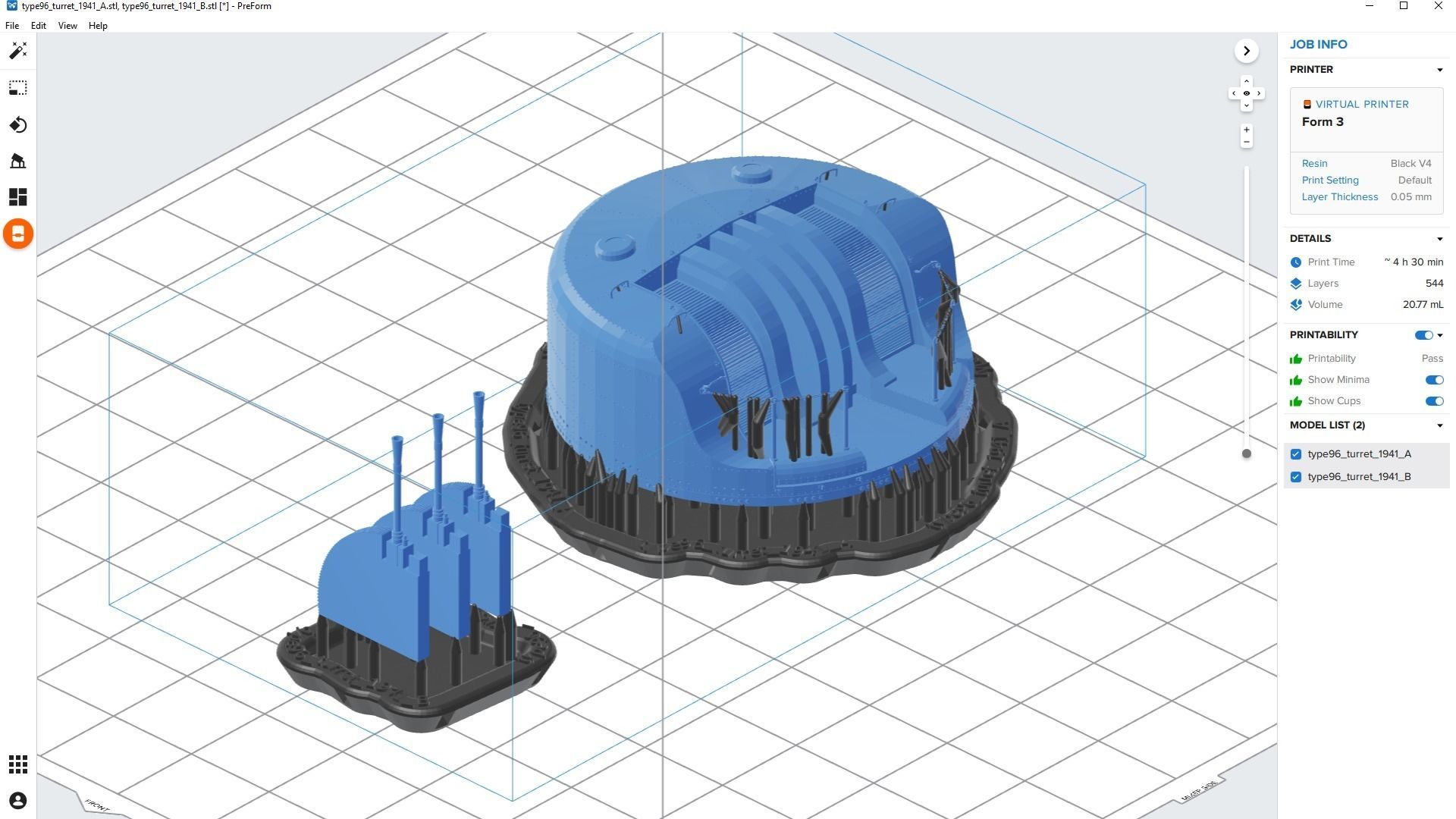 Type 96 turret 1941 - Personal license - 1-100 scale 3D print model_7
