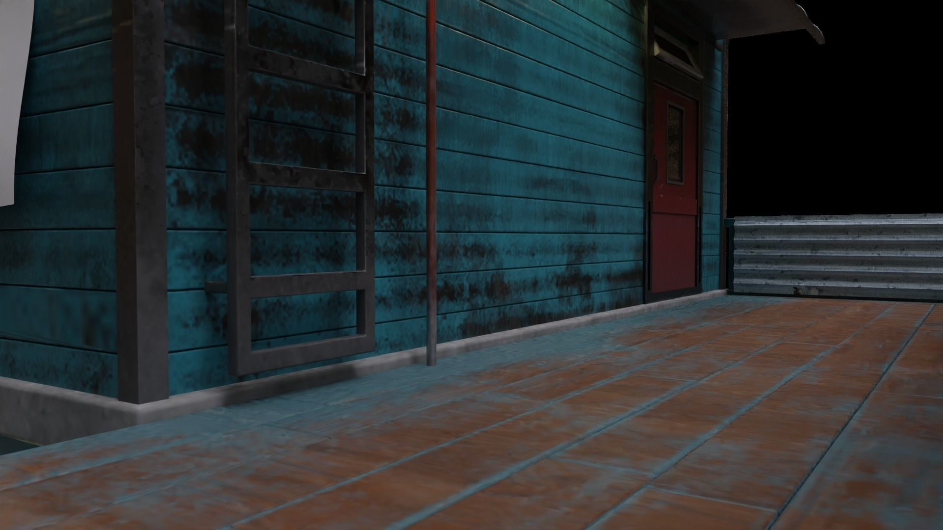 MEDIEVAL BAR COTTAGE WOODEN COTTAGE Low-poly 3D model 3D model_1