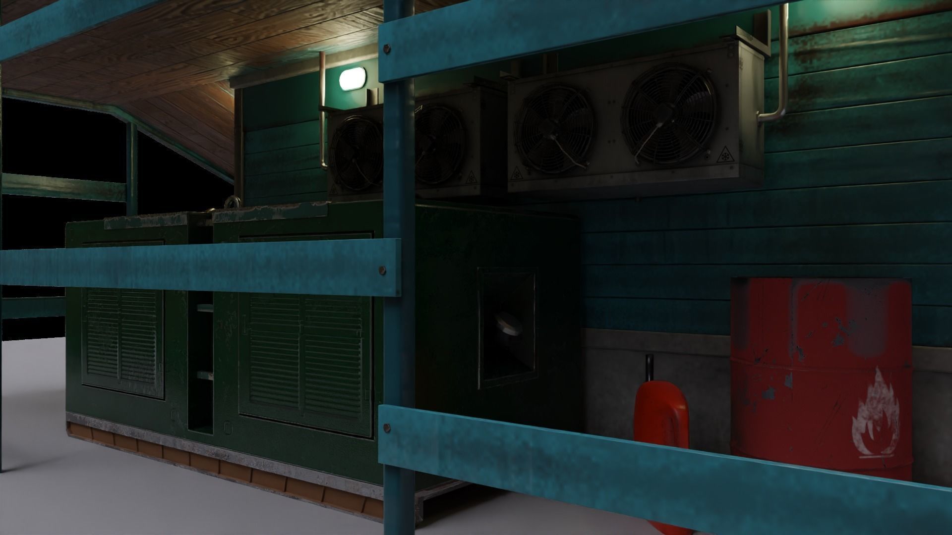 MEDIEVAL BAR COTTAGE WOODEN COTTAGE Low-poly 3D model 3D model_8