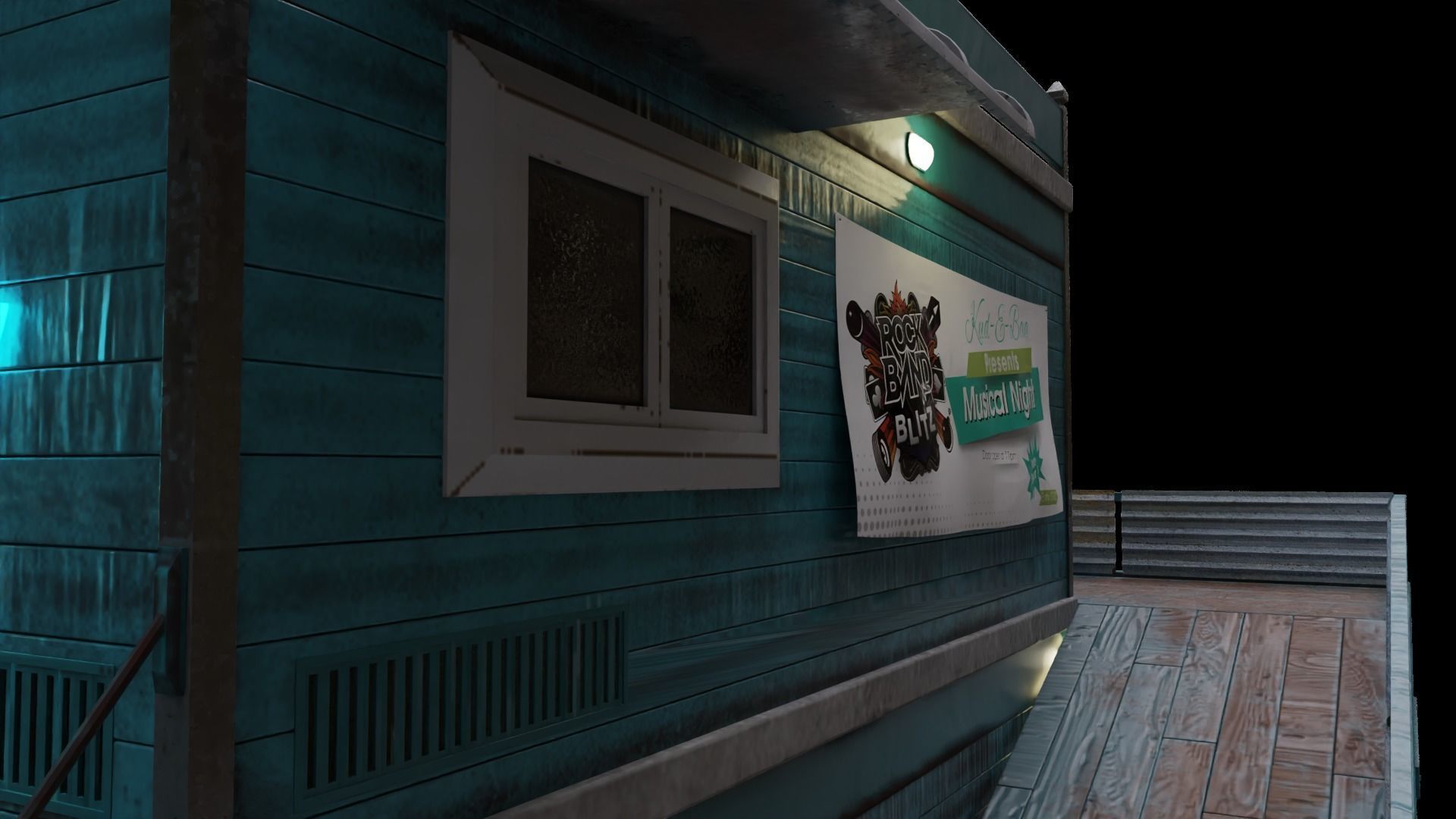 MEDIEVAL BAR COTTAGE WOODEN COTTAGE Low-poly 3D model 3D model_2