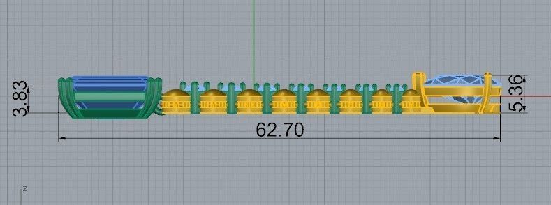 Chandelier Emerald Earring 2430 3D print model 3D print model_7