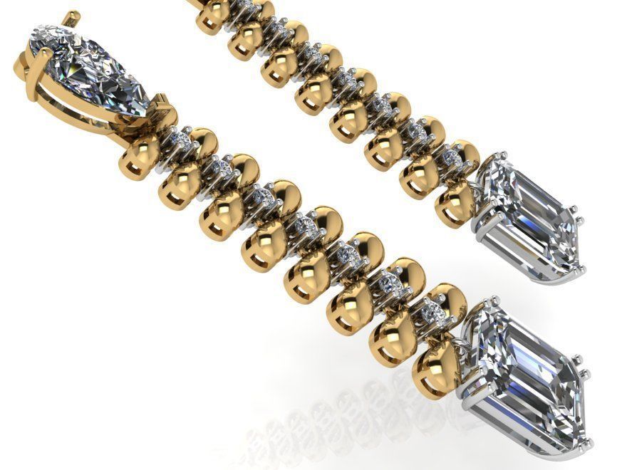 Chandelier Emerald Earring 2430 3D print model 3D print model_3