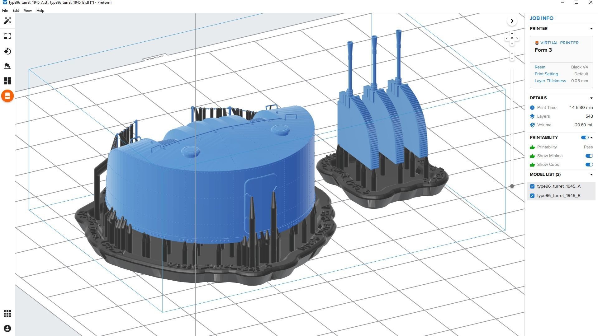 Type 96 turret 1945 - Personal license - 1-100 scale 3D print model_9