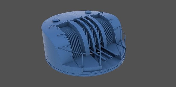 Type 96 turret 1945 - Personal license - 1-100 scale 3D print model