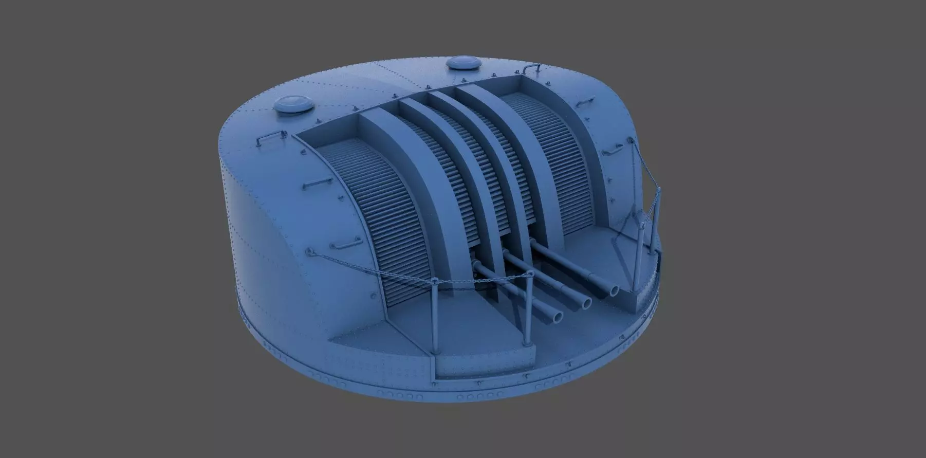 Type 96 turret 1945 - Personal license - 1-100 scale 3D print model_0