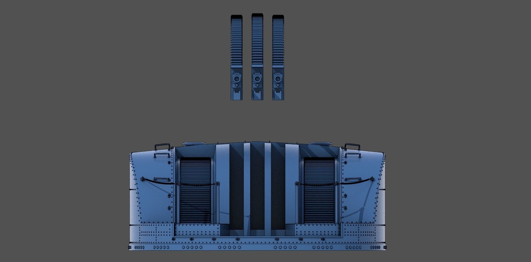 Type 96 turret 1945 - Personal license - 1-100 scale 3D print model_5