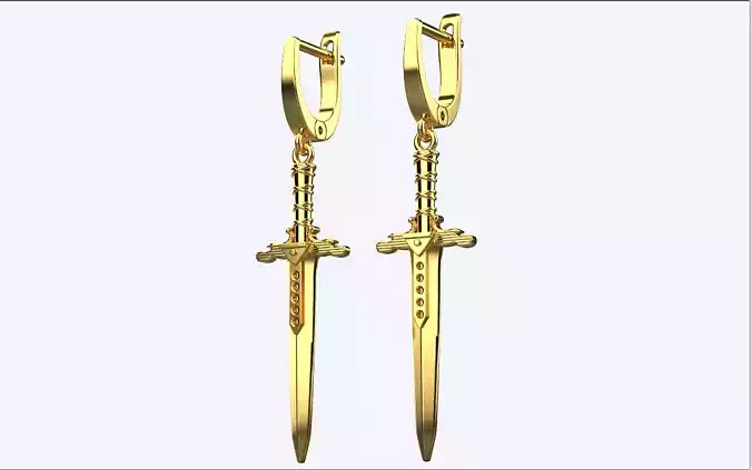 earrings sword