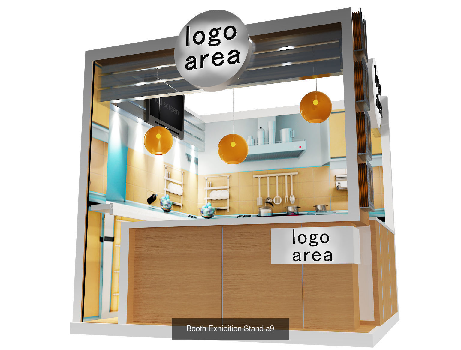 Booth Exhibition Stand G11 3D Model Collection_9