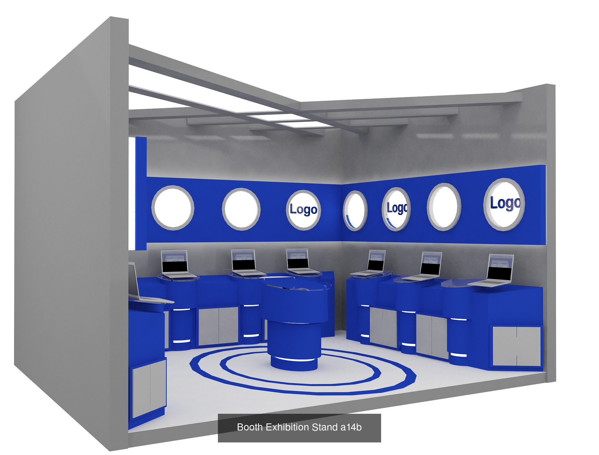 Booth Exhibition Stand G11 3D Model Collection_3