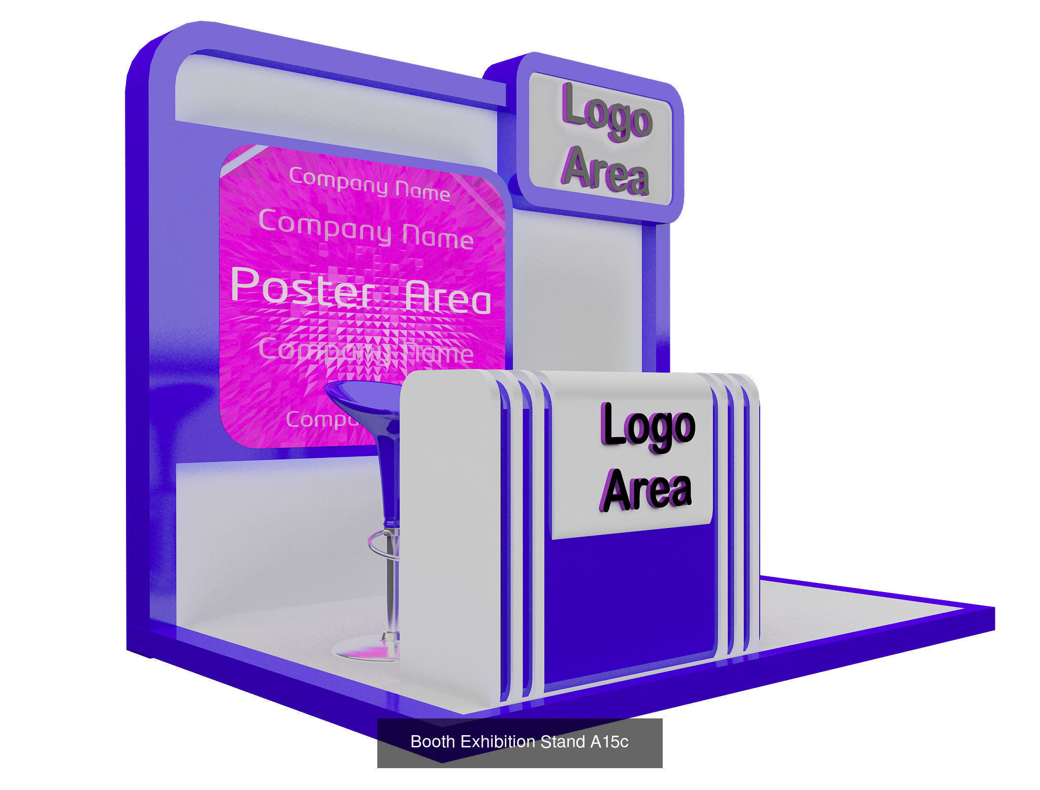 Booth Exhibition Stand G11 3D Model Collection_1